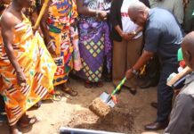 ER: Mahama cuts sod for multipurpose hostel block at SDA College of Education at Asokore; promises Principal Toyota Prado