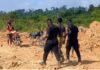 15 ‘galamseyers’ arrested for doing illegal mining near Sanso primary & JHS at Obuasi
