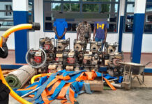 Cape Coast: Police arrest 3 in ‘galamsey’ raid at Effutu; seize 19 water pumps