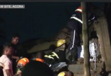 Collapsed building at Adenta: 1 reported dead, 2 injured