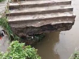 Heavy rains damage bridge at Nungua; Residents call for help