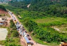 Western Region: Unannounced rumble strips installation causes huge traffic, renders commuters stranded
