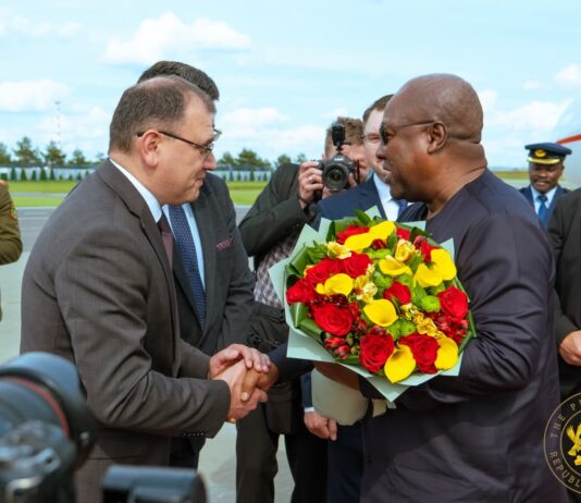 President Mahama arrives in Belarus for state visit
