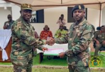 Colonel Buah hands over to Colonel K. S. Appiah as Director of Operations of NAIMOS