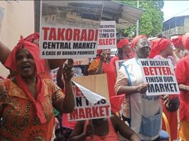 Traders at Takoradi New Market protest delay in completion of Takoradi Central Market
