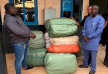 Kumasi: Police bust two over suspected narcotics concealed in sacks at Asawase Market