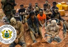 NAIMOS arrests 19 ‘galamseyers’ for illegal mining near police station at Mpohor Fiase