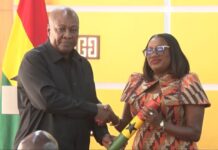 President Mahama swears in new Auditor-General Dr Pamela Graham