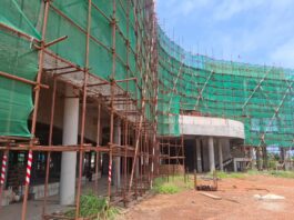 Work progresses on La General Hospital project despite reports of workers being laid off for lack of funds