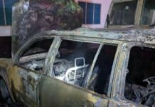 Fire guts two vehicles at Mahean, damages school bus