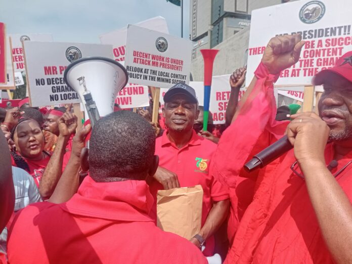 Mineworkers demo