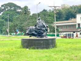 Covered monument at Effia Nkwanta roundabout sets tongues wagging