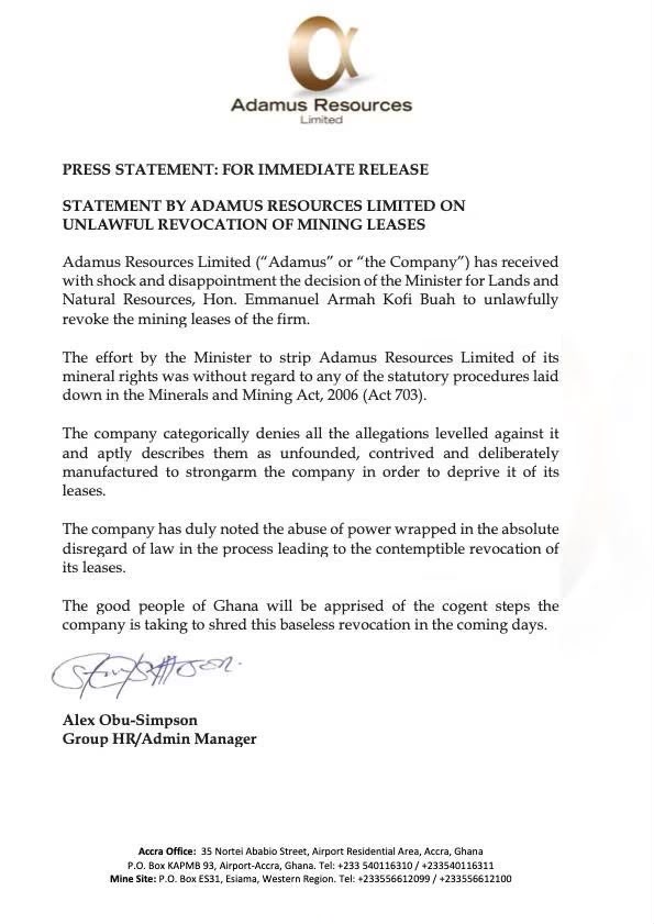 Adamus Resources 