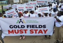 WR: Tarkwa Youth take to the streets in support of Gold Fields’ lease renewal
