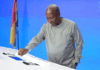 Mahama declares Ghana open for business as he rings Nasdaq closing bell
