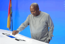 Mahama declares Ghana open for business as he rings Nasdaq closing bell