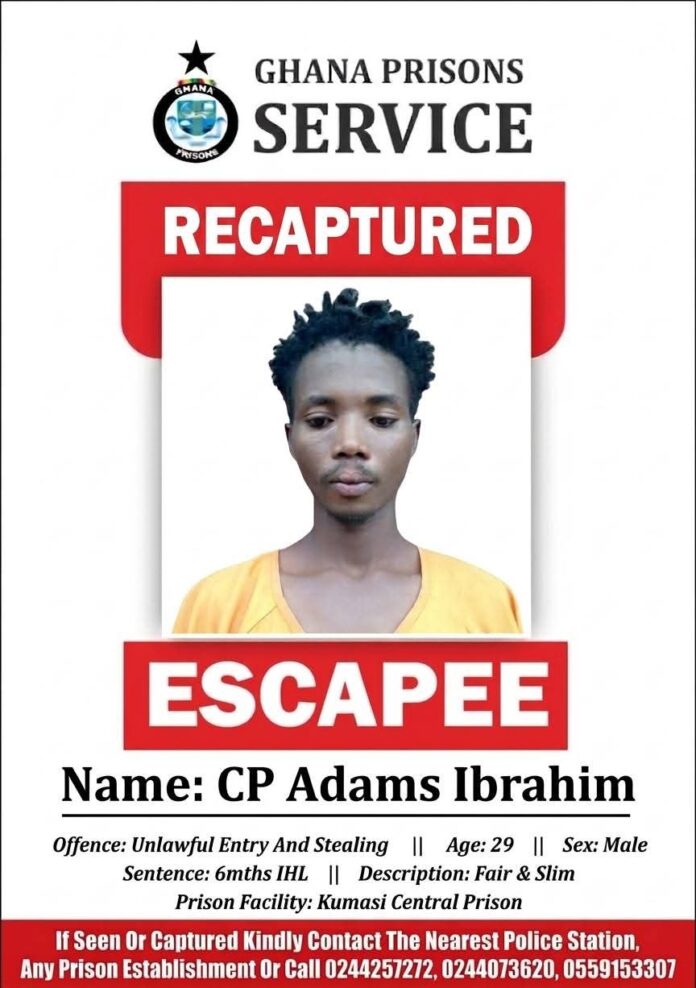 Recaptured escapee