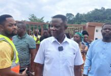 Western North Regional Minister urges contractors working on various projects in Aowin to speed up work