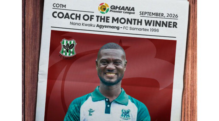 FC Samartex coach scoops NASCO Coach of the Month award for September