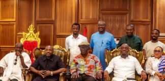 New NPP executives led by John Boadu call on former President Kufuor