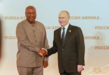 Ghana appreciates your willingness to resume trilateral talks with Ukraine – Mahama tells Putin at Russia-Africa summit
