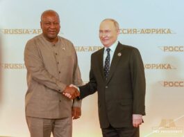 Ghana appreciates your willingness to resume trilateral talks with Ukraine – Mahama tells Putin at Russia-Africa summit
