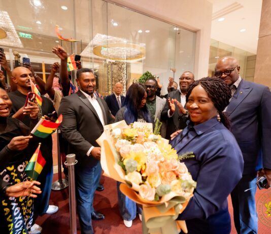 Vice President Prof. Naana Jane Opoku-Agyemang arrives in China for Global South Academic Forum