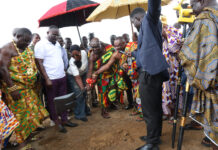 Jomoro MP cuts sod for construction of new coconut processing factory